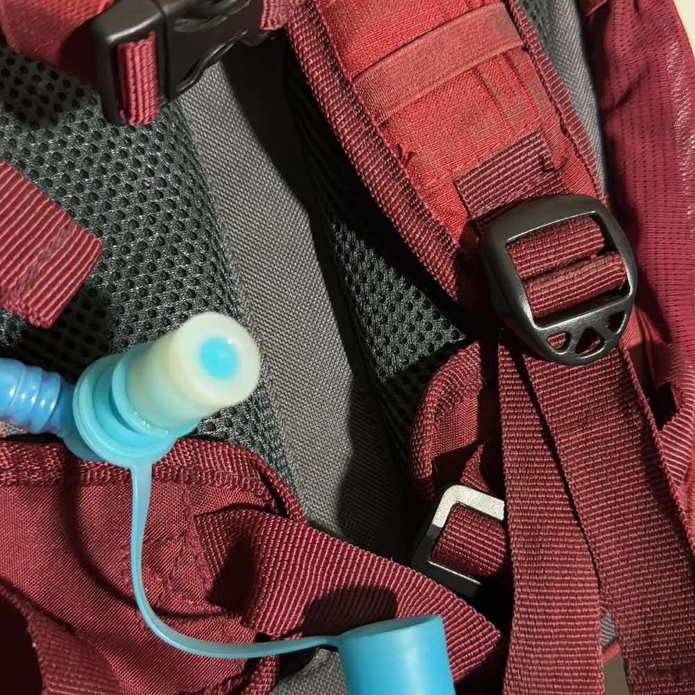 Red/Maroon hydration pack with bladder - image 11